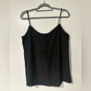 New York & Company Black Cami with Lace Detail